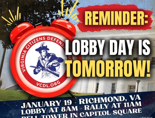 VCDL Lobby Day is Tomorrow! (Monday)